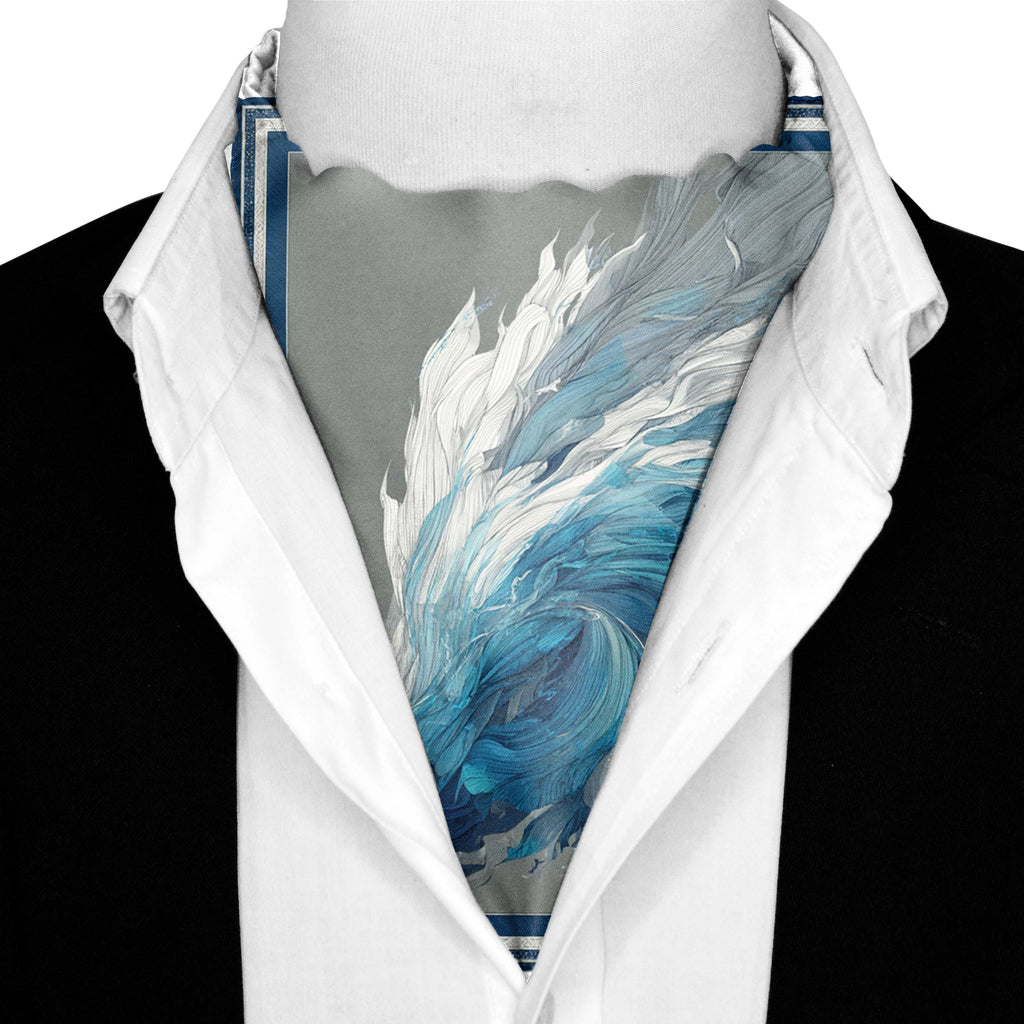 AQUILON SILK ASCOT AND POCKET SQUARE SET – PREMIUM COLLECTION