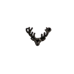 BLACK DEER HEAD BROOCH