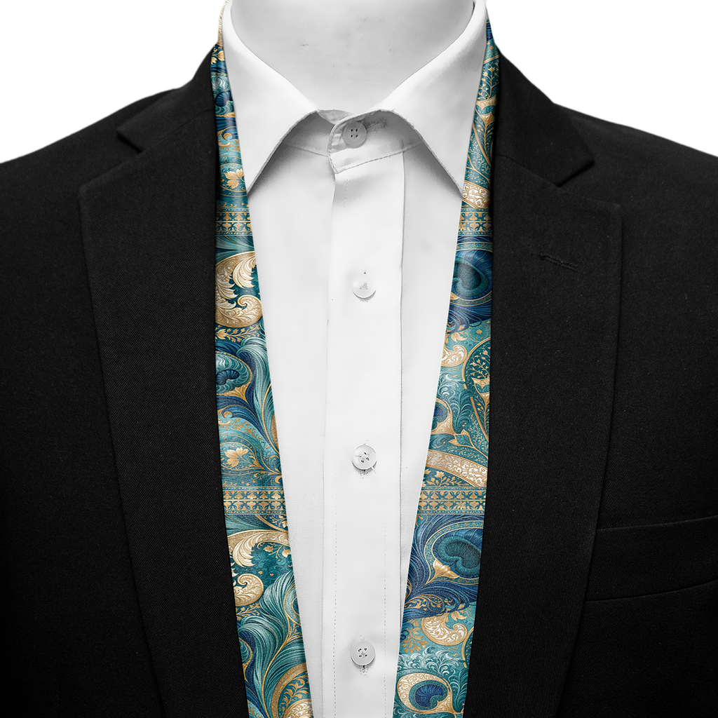 OPAL PEACOCK MEN SCARF - PREMIUM COLLECTION