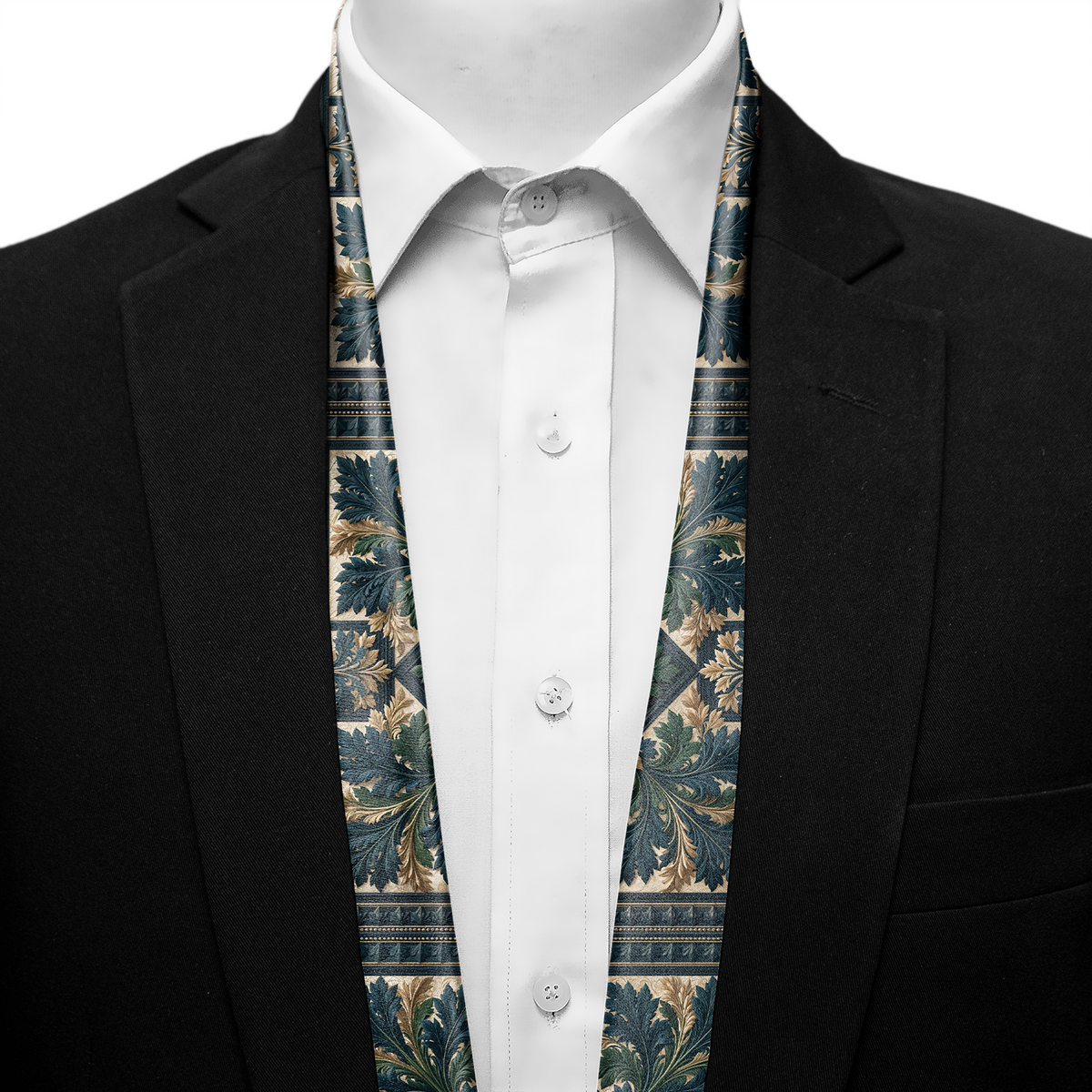 FOLIAGE ACANTHUS MEN SCARF - PREMIUM COLLECTION