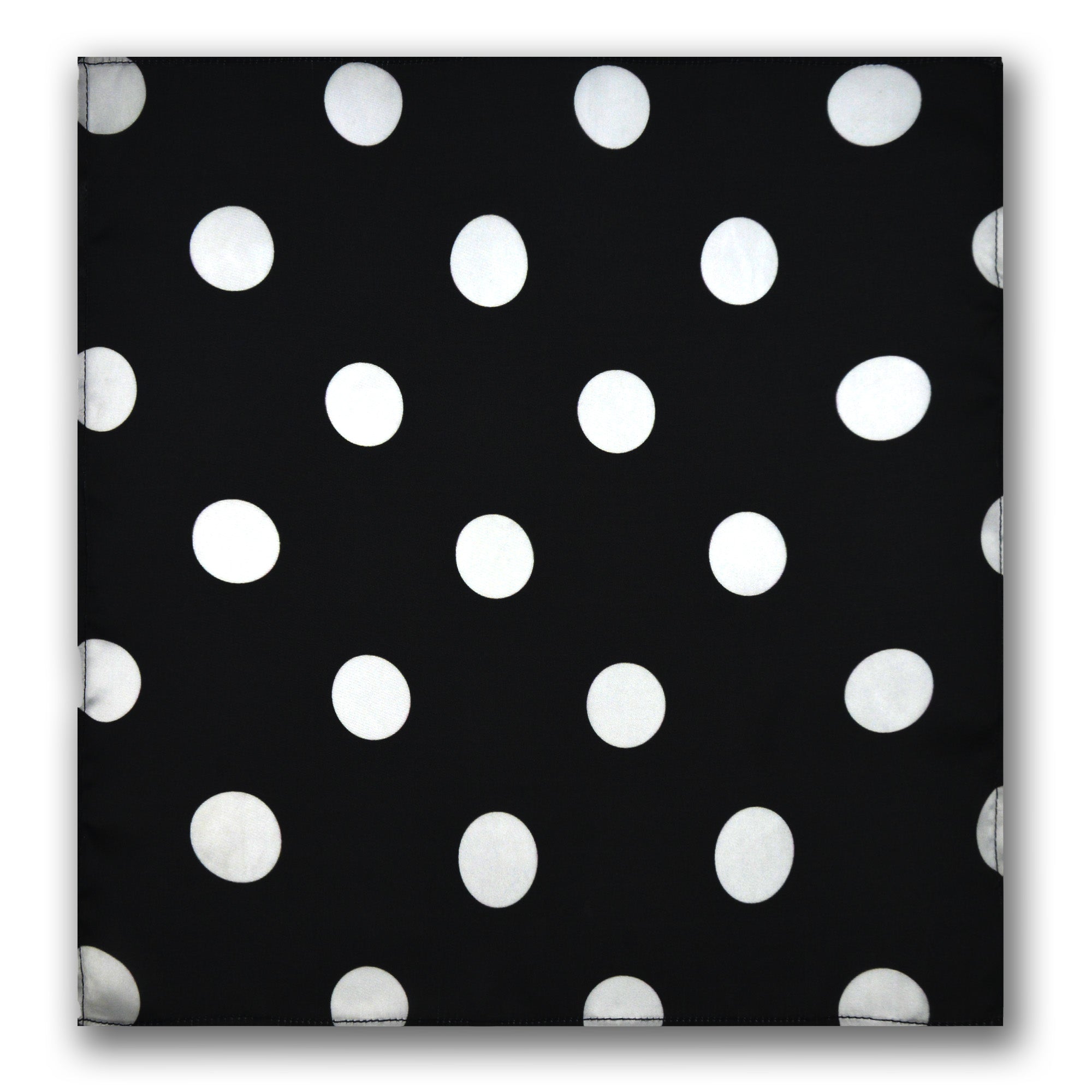 BLACK LARGE POLKA DOTS MEN SCARF AND POCKET SQUARE SET – PREMIUM COLLECTION