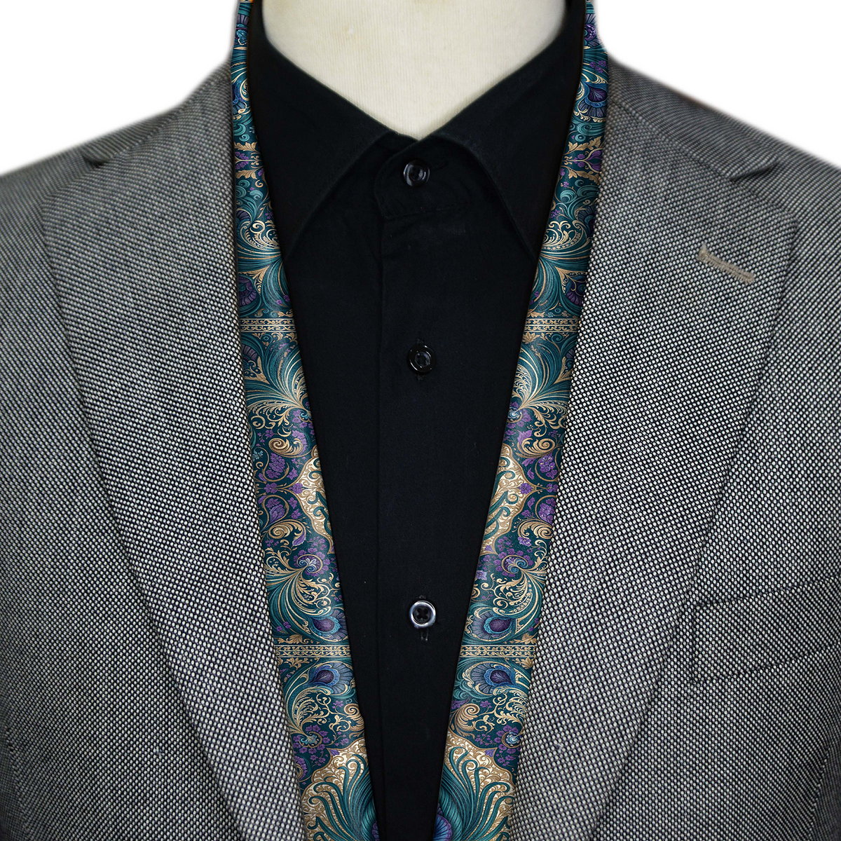 PEACOCK REVERIE MEN SCARF - PREMIUM COLLECTION