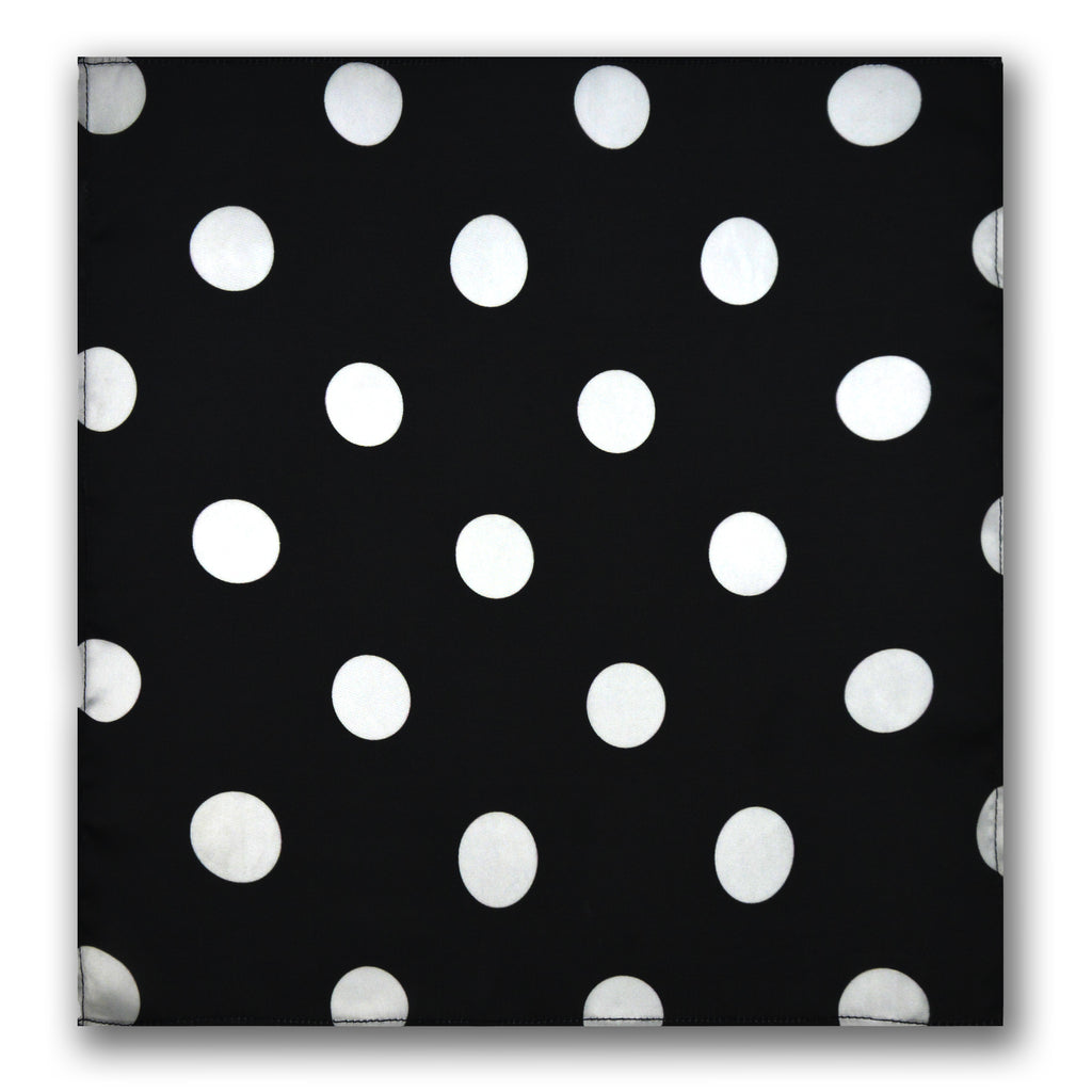 LARGE BLACK POLKA DOTS SCARF - PREMIUM COLLECTION