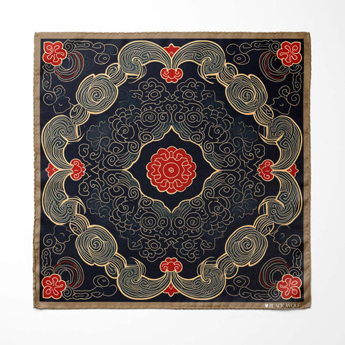 ABSTRACT IKAT MEN SCARF AND POCKET SQUARE SET – PREMIUM COLLECTION