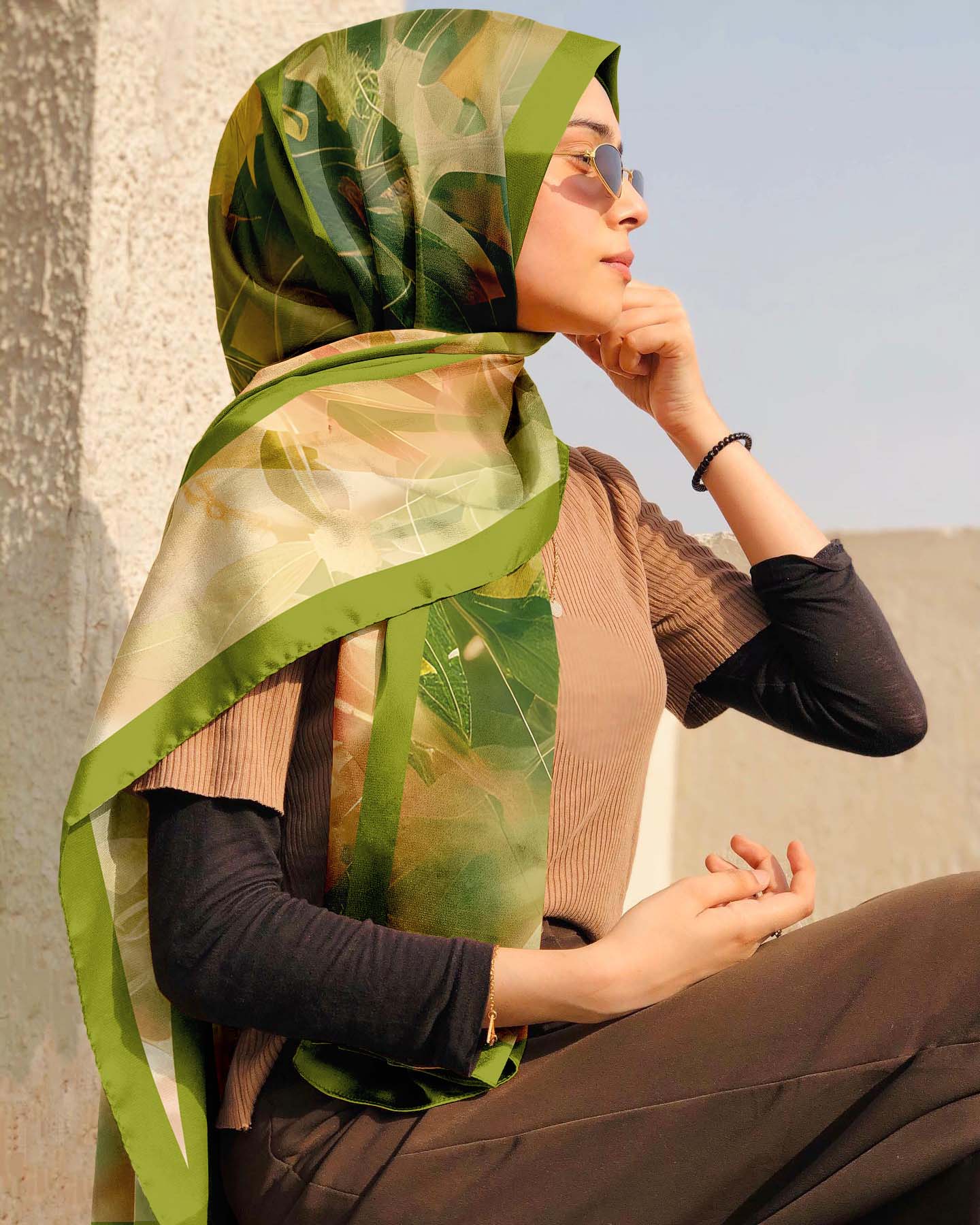 NATURE OF PLANT SILK WOMEN HIJAB - PREMIUM COLLECTION