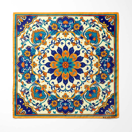 ARABESQUE VINTAGE ELEGANT SILK ASCOT – PREMIUM COLLECTION