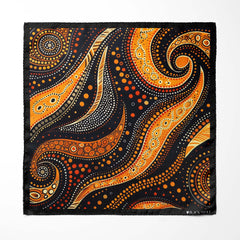 ABORIGINAL MEN SCARF AND POCKET SQUARE SET – PREMIUM COLLECTION