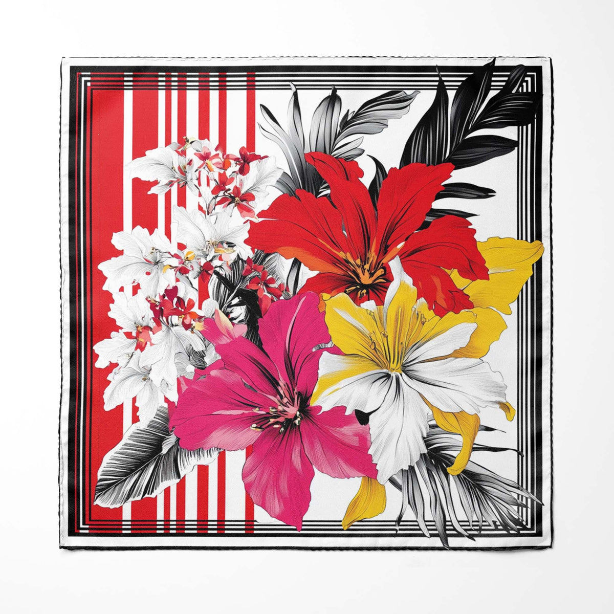 BIRD OF PARADISE SILK POCKET SQUARE