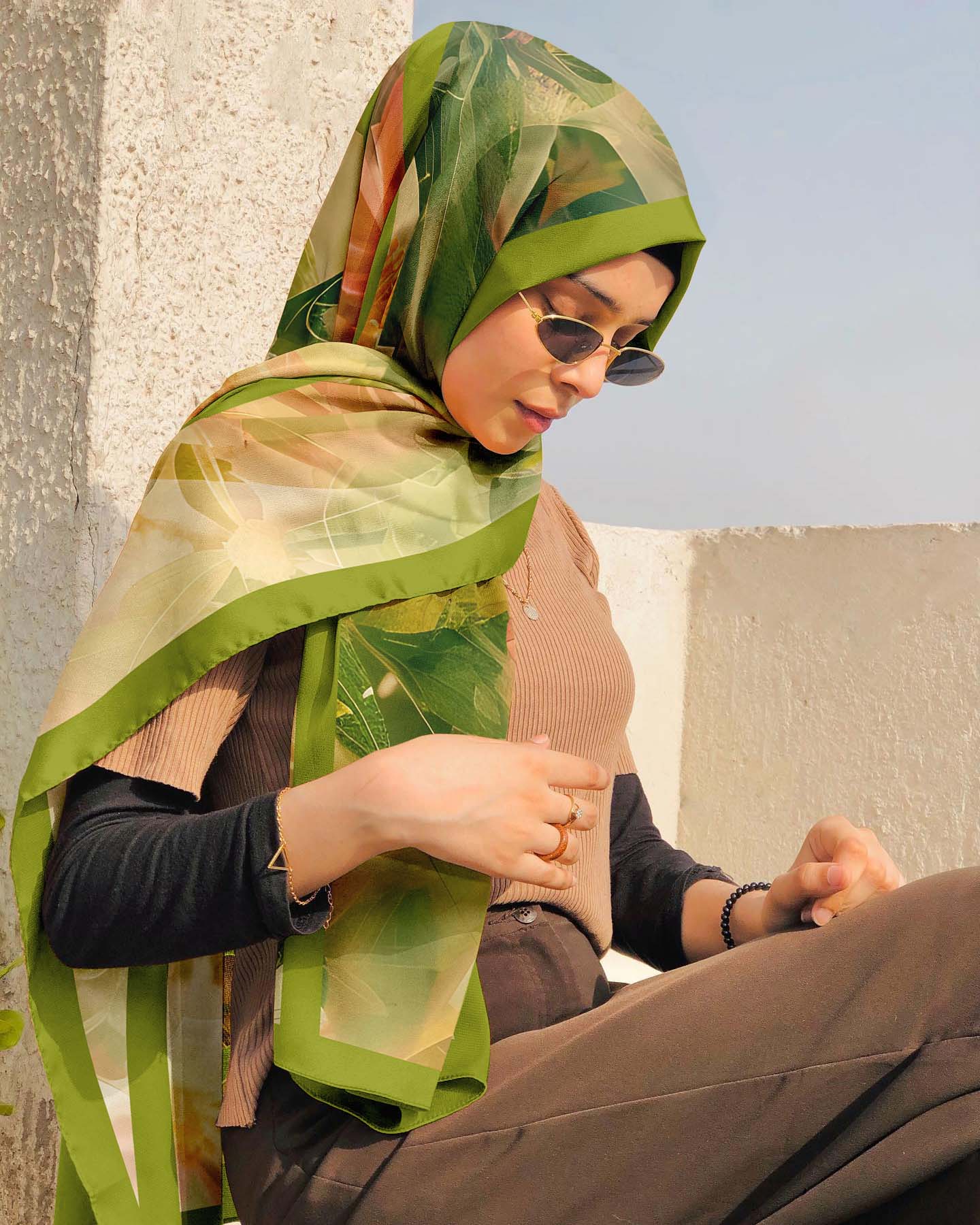 NATURE OF PLANT SILK WOMEN HIJAB - PREMIUM COLLECTION