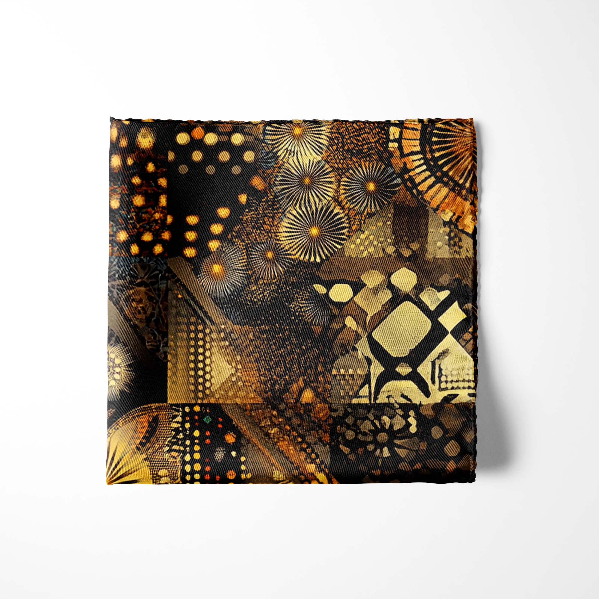 AFRICAN STYLE SILK POCKET SQUARE