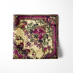 ARABESQUE ABSTRACT VINTAGE SILK POCKET SQUARE