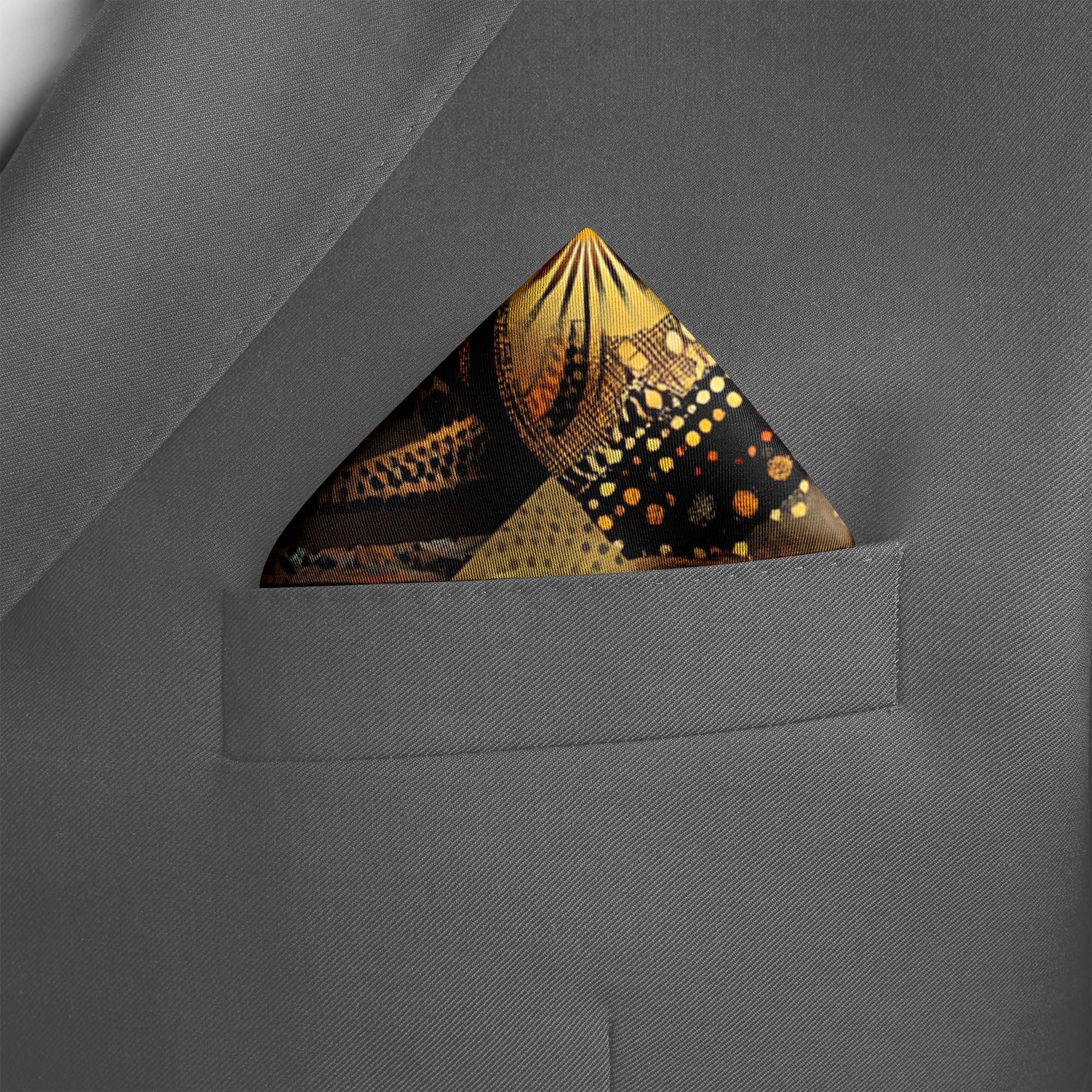 AFRICAN STYLE SILK POCKET SQUARE