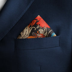 JUNGLE LOVE SILK POCKET SQUARE