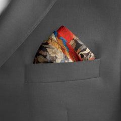 JUNGLE LOVE SILK POCKET SQUARE