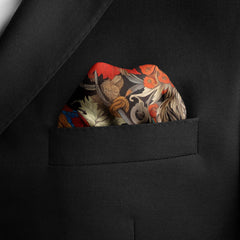 JUNGLE LOVE SILK POCKET SQUARE