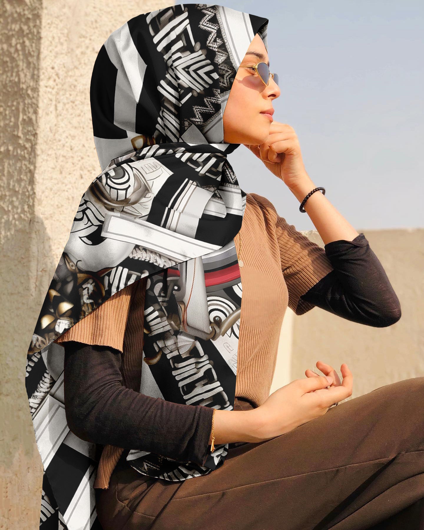 GRADIENT DIAMOND SILK WOMEN HIJAB – PREMIUM COLLECTION