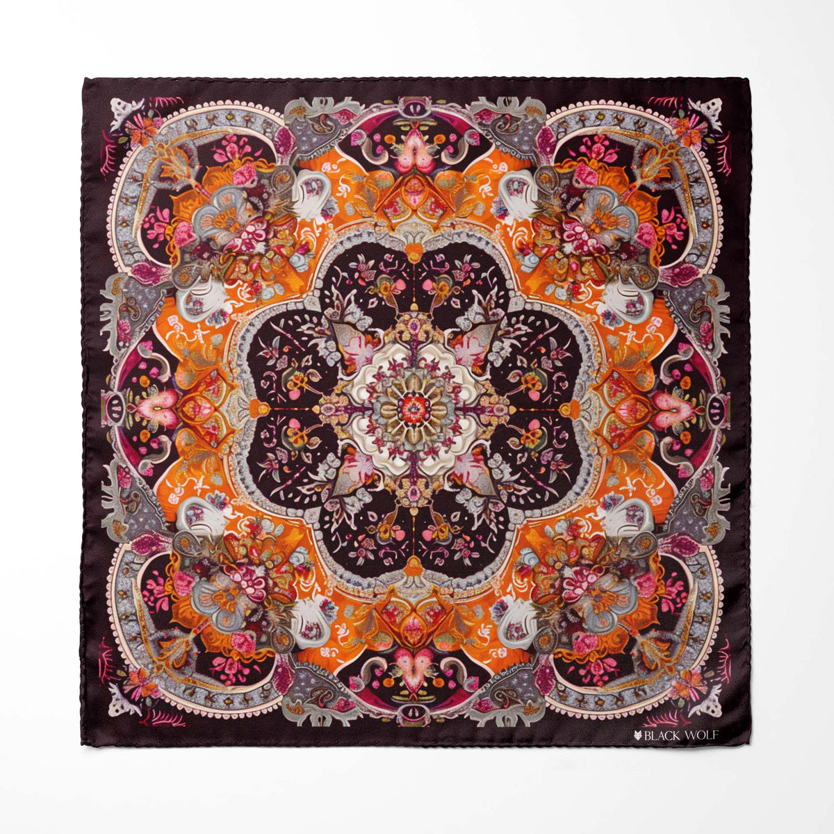 ORNAMENTAL PAISLEY SILK POCKET SQUARE