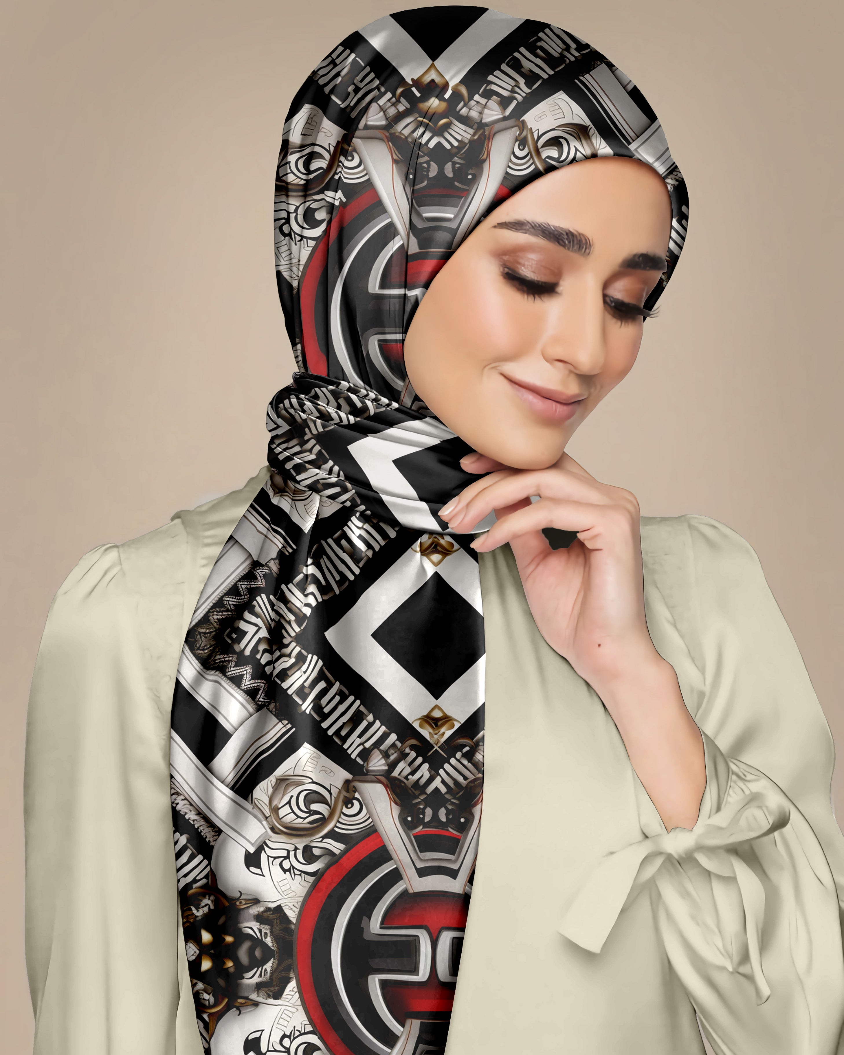 GRADIENT DIAMOND SILK WOMEN HIJAB – PREMIUM COLLECTION