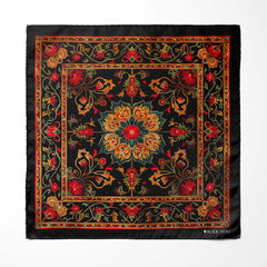SAFAVIEH HERITAGE SILK SCARF WITH LAPEL PIN AND POCKET SQUARE