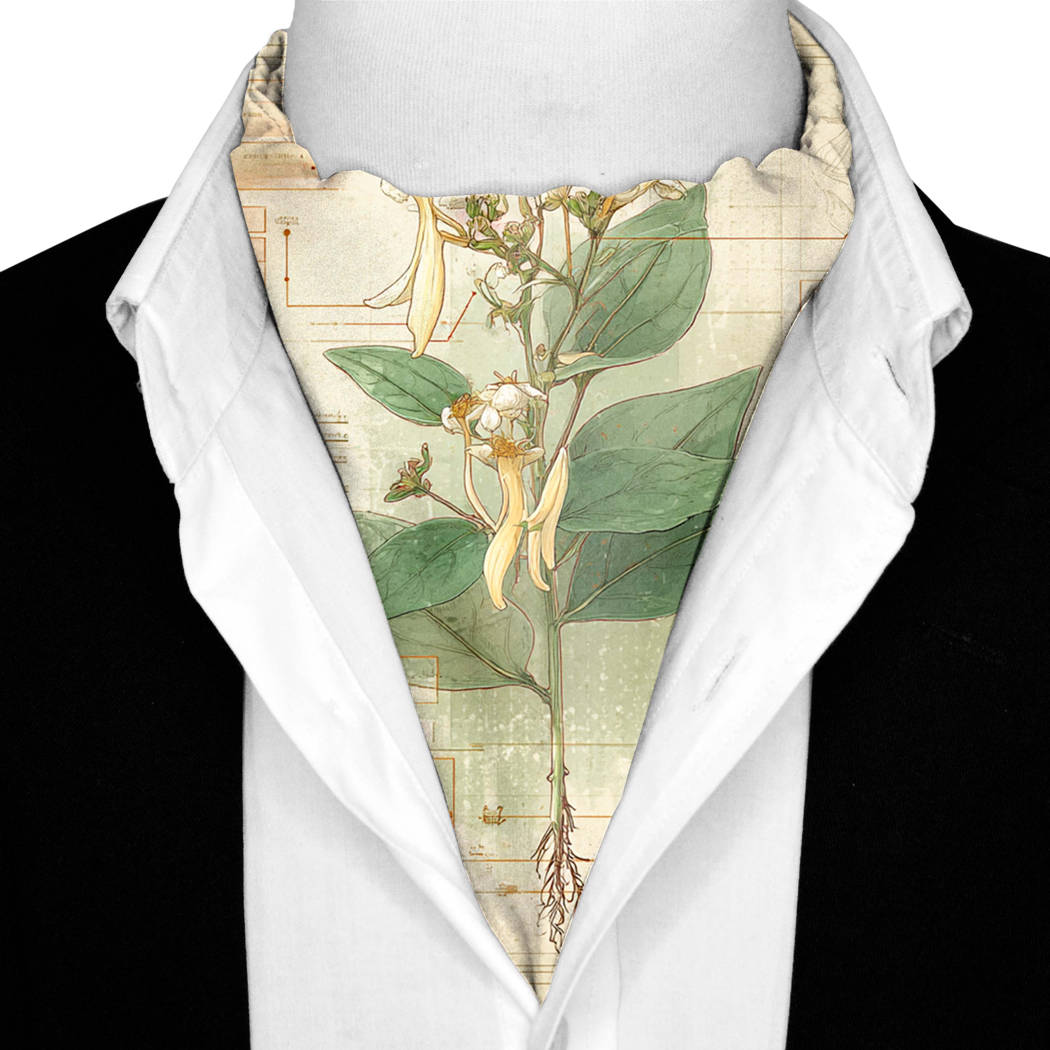 HERBARIUM SILK ASCOT AND POCKET SQUARE SET – PREMIUM COLLECTION