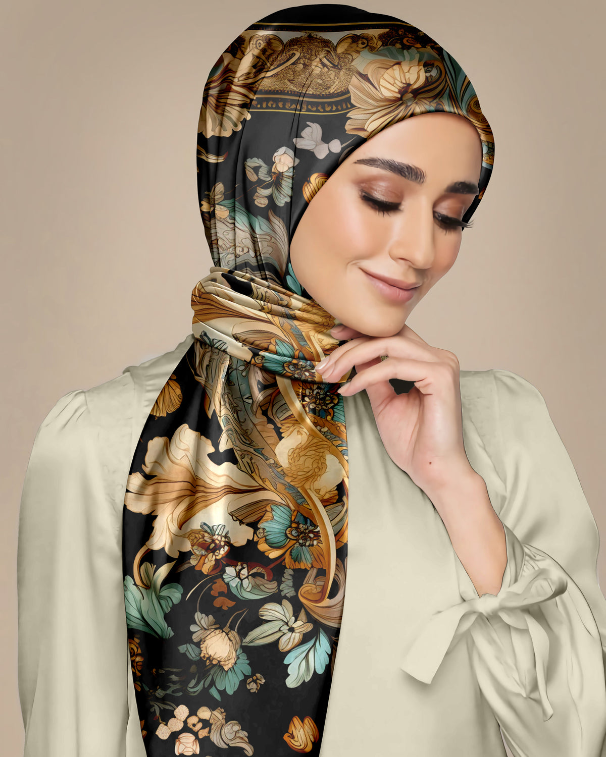 ITALIAN ART SILK WOMEN HIJAB – PREMIUM COLLECTION