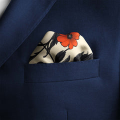 NEO-TRADITIONAL SILK POCKET SQUARE