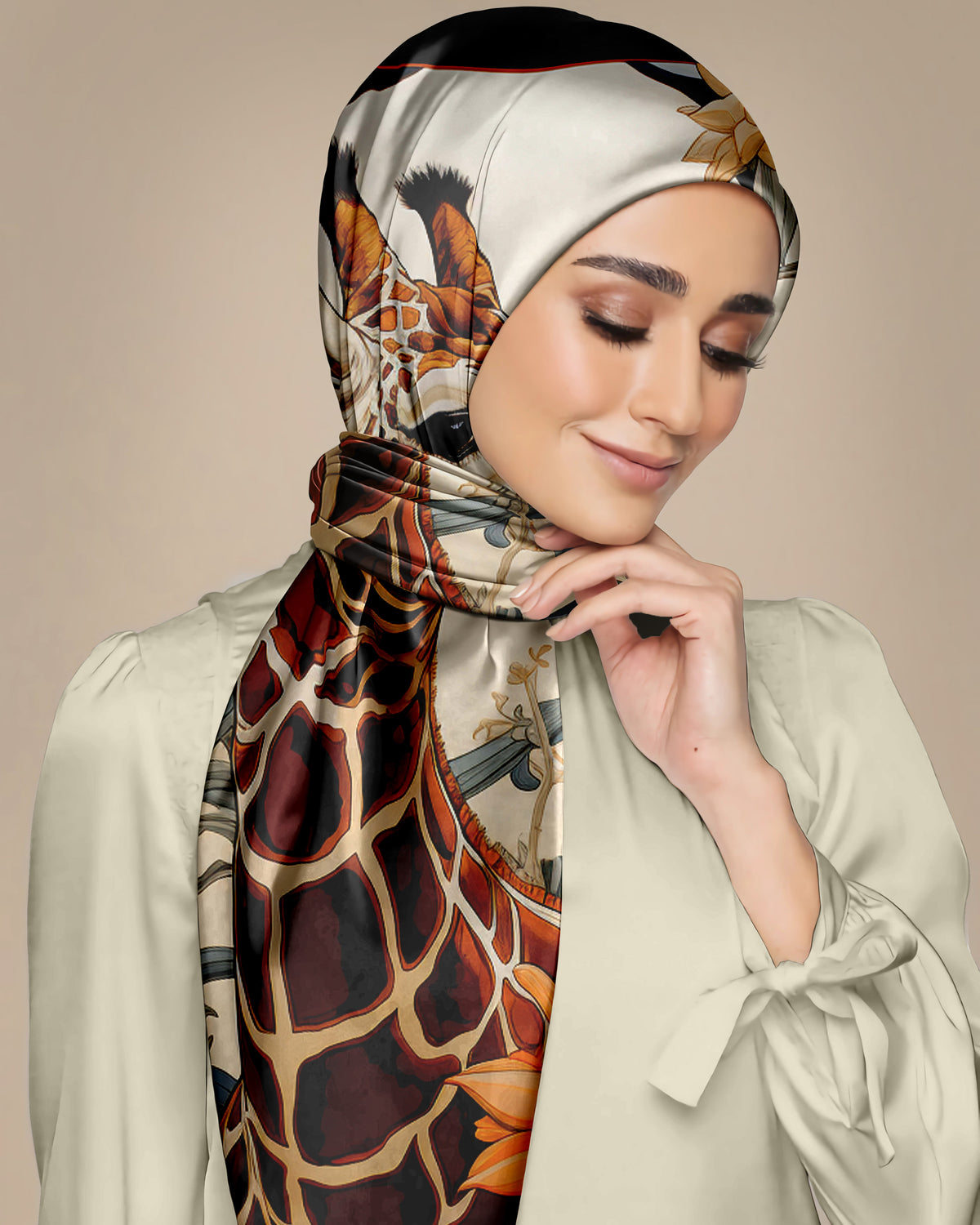 JUNGLE LOVE SILK WOMEN HIJAB – PREMIUM COLLECTION