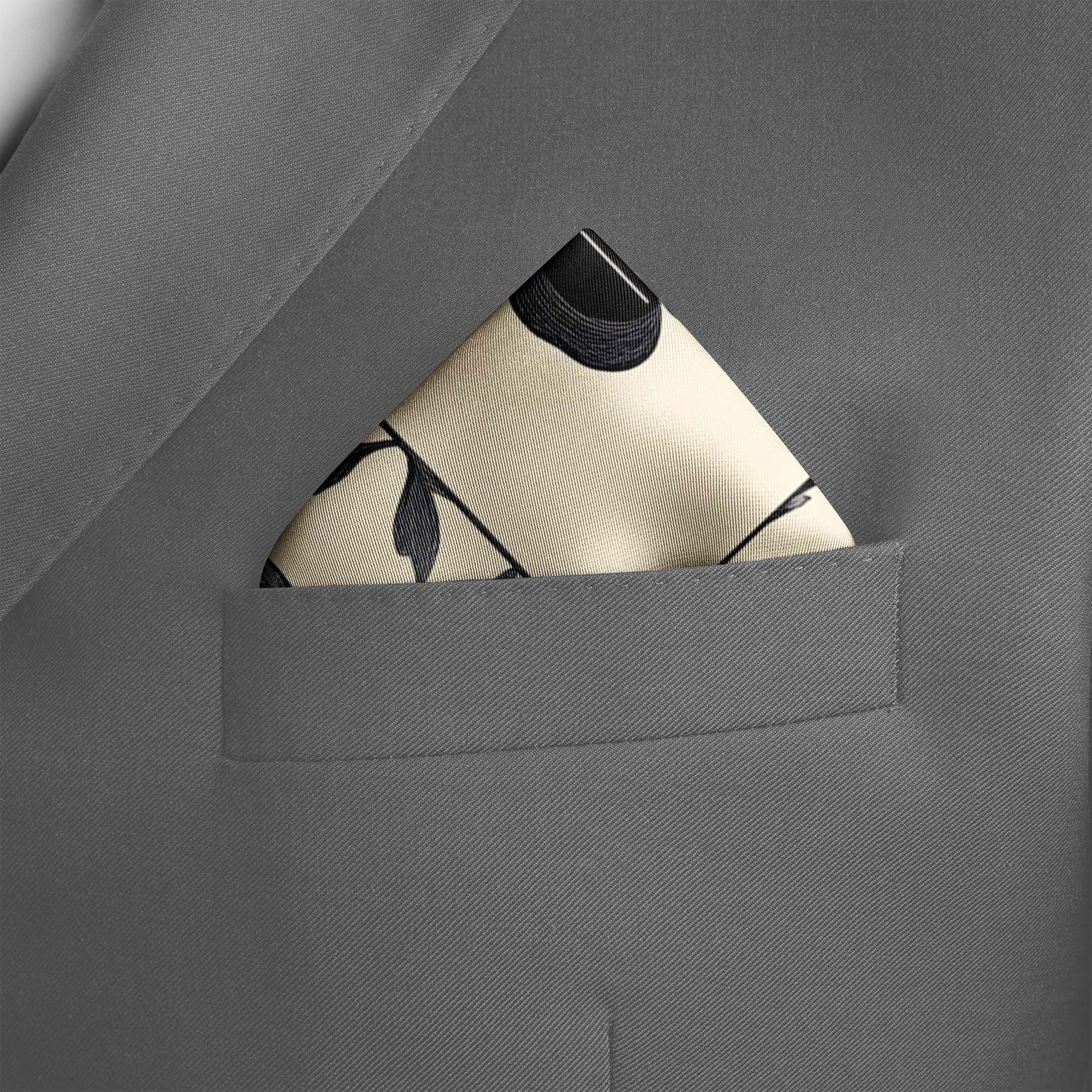 NEO-TRADITIONAL SILK POCKET SQUARE