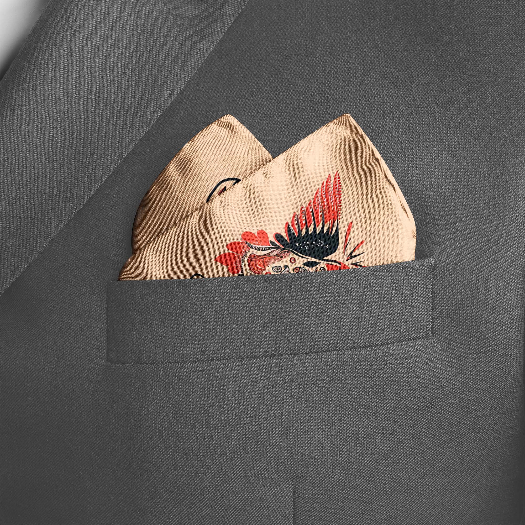 TATTOO FLASH BANDANA SILK POCKET SQUARE