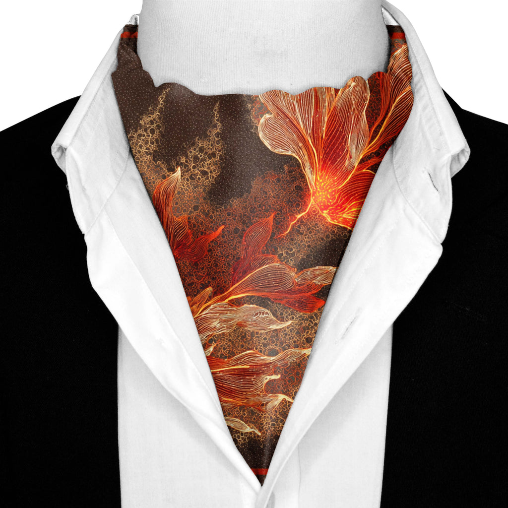 INFERNO SILK ASCOT AND POCKET SQUARE SET – PREMIUM COLLECTION