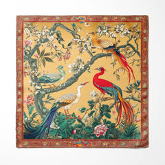 OUTSIDE IN SONG BIRD SILK POCKET SQUARE