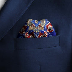 ORNAMENT ASIAN SILK POCKET SQUARE