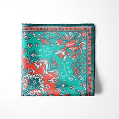 PAISLEY BANDANA SILK POCKET SQUARE