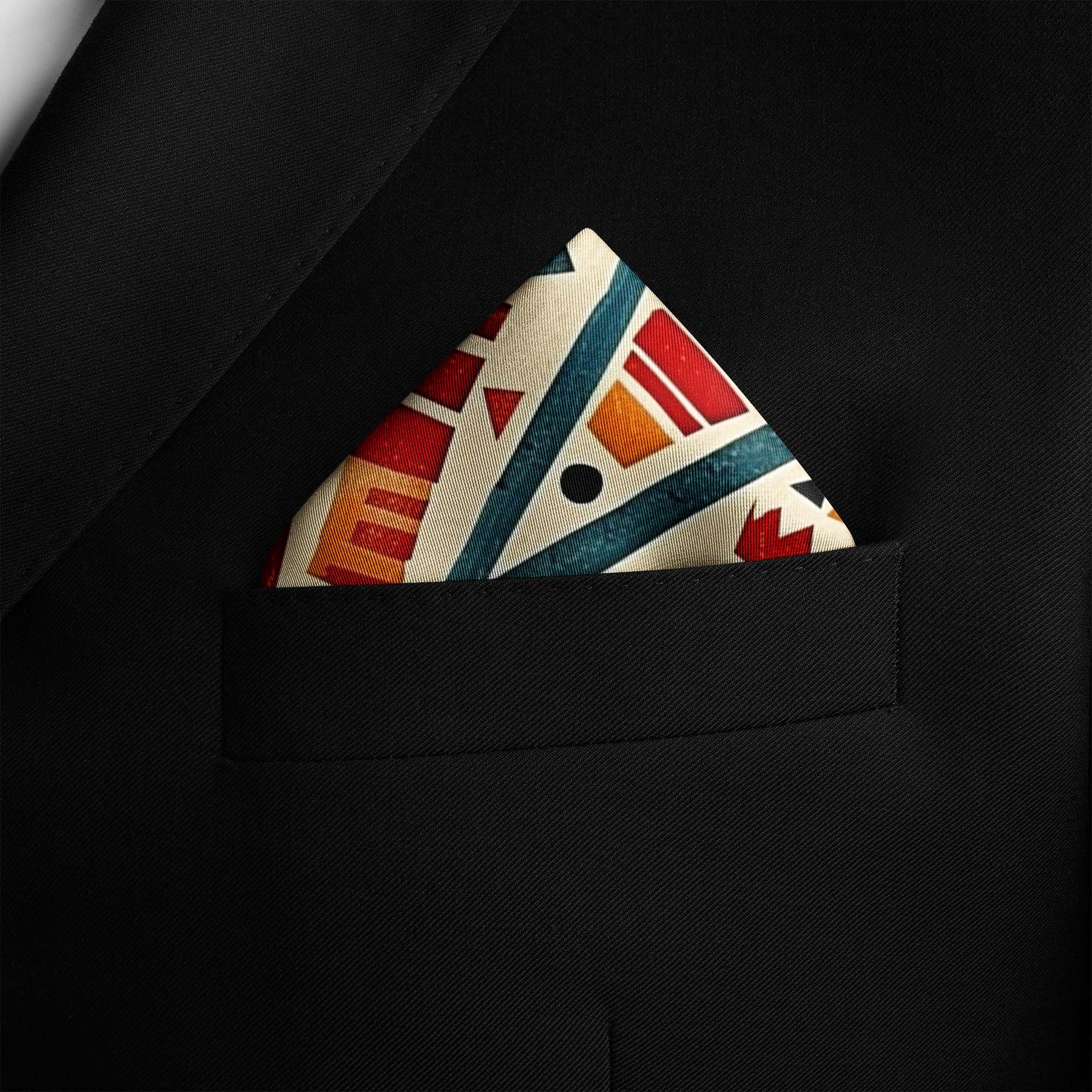 WONDERLAND SILK POCKET SQUARE