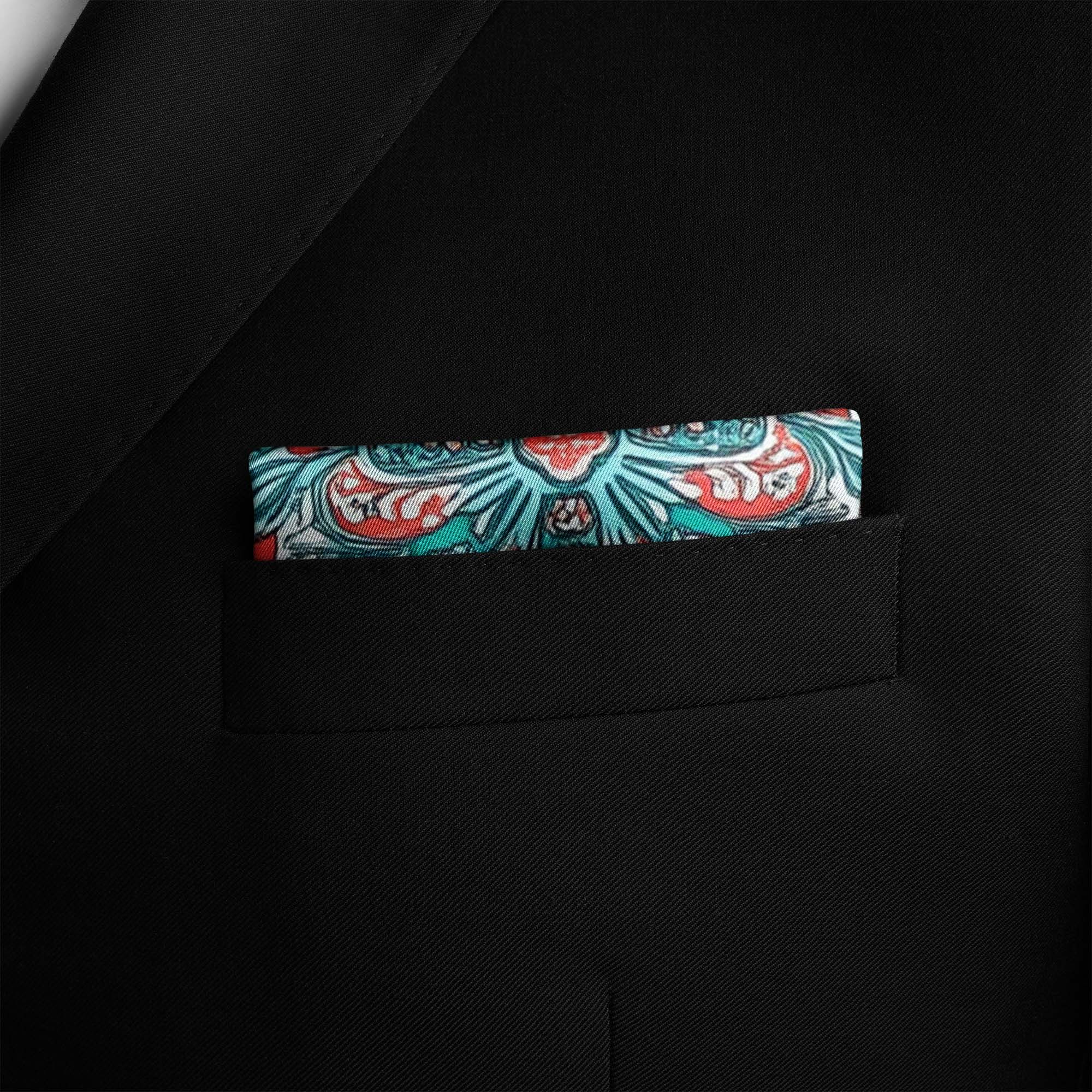 PAISLEY BANDANA SILK POCKET SQUARE