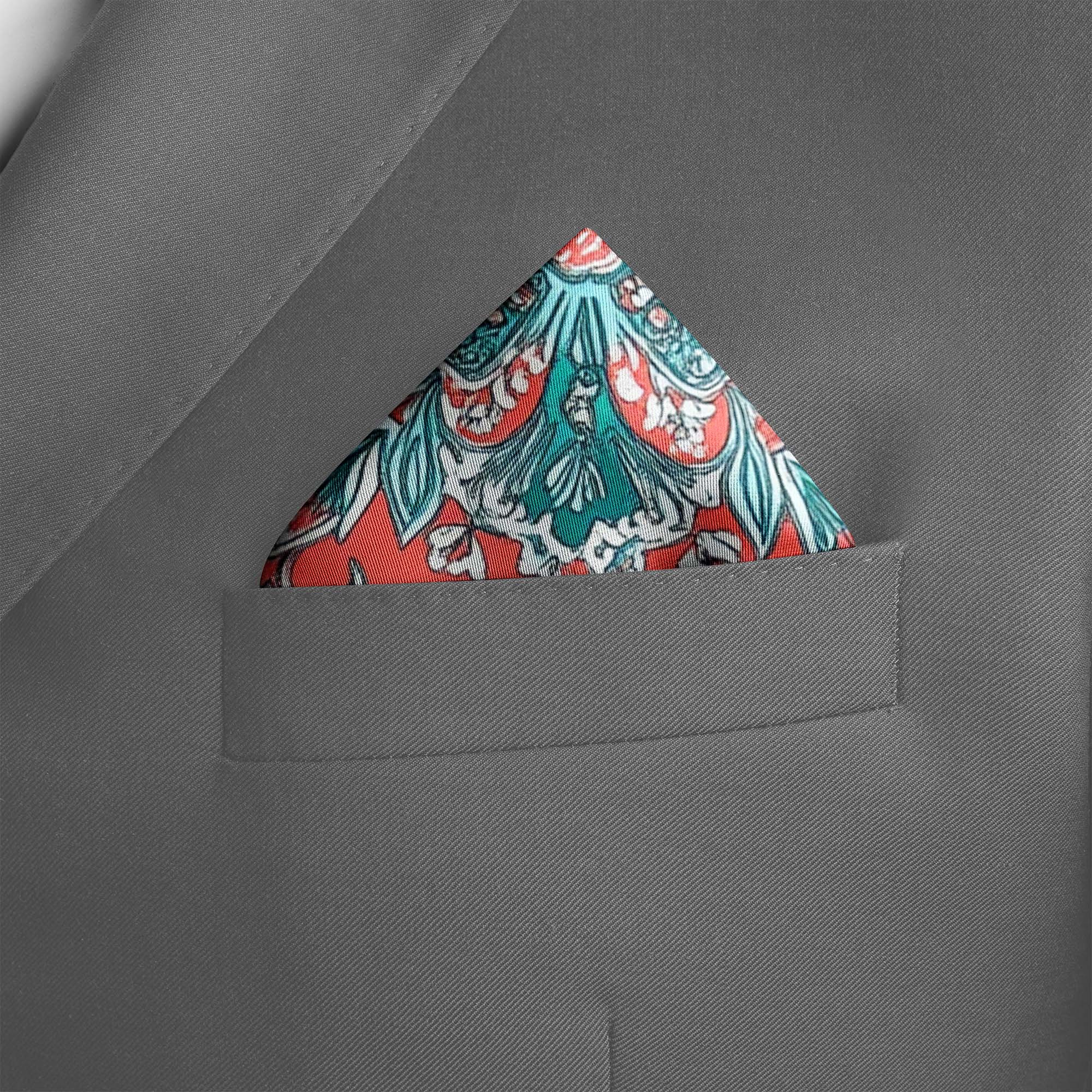 PAISLEY BANDANA SILK POCKET SQUARE