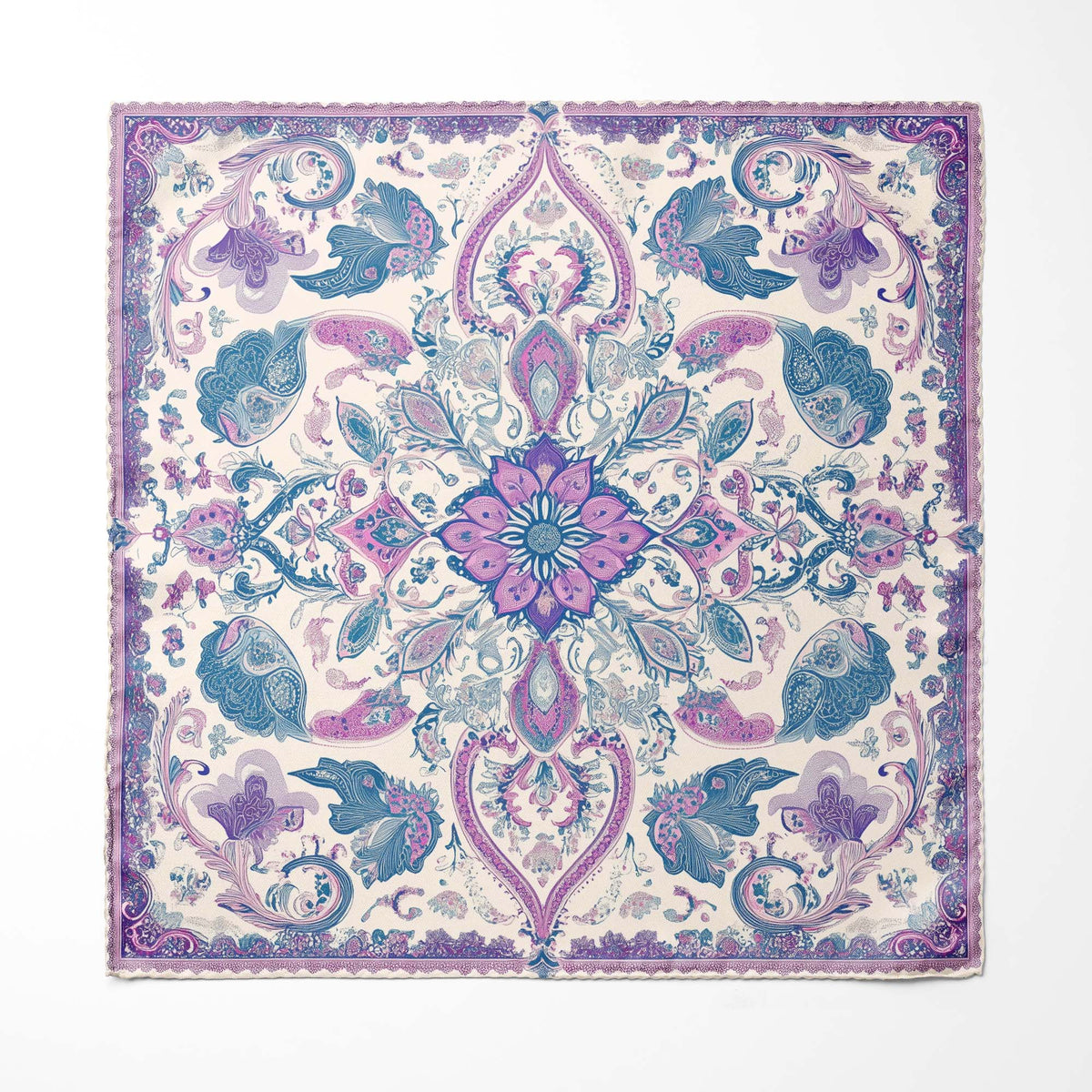 PERSIAN RUG SILK POCKET SQUARE