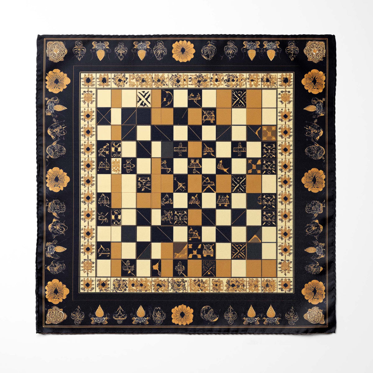 QUEENS GAMBIT SILK POCKET SQUARE