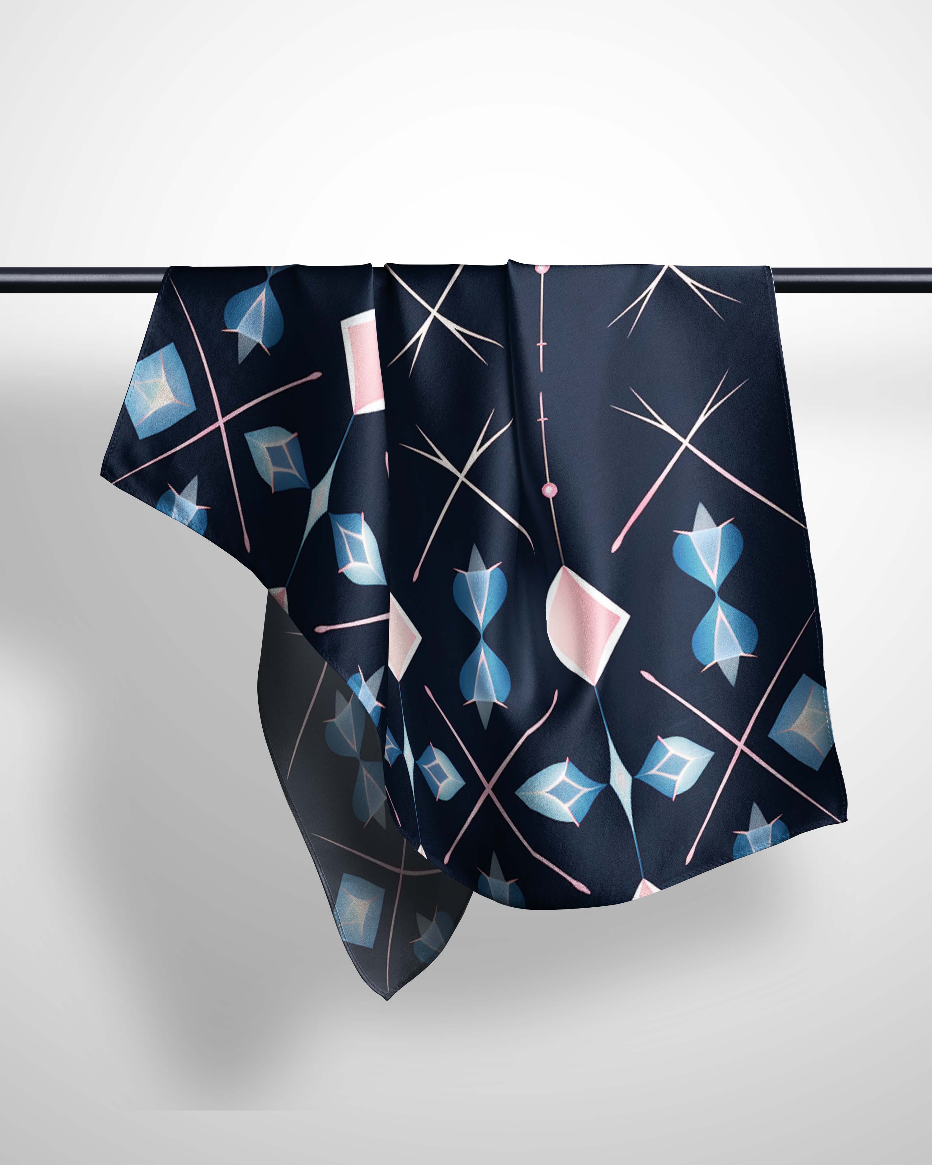 DIAMOND GEOMETRIC SILK WOMEN SCARF – PREMIUM COLLECTION