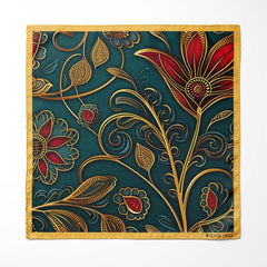 INTRICATE BOHEMIAN SILK POCKET SQUARE