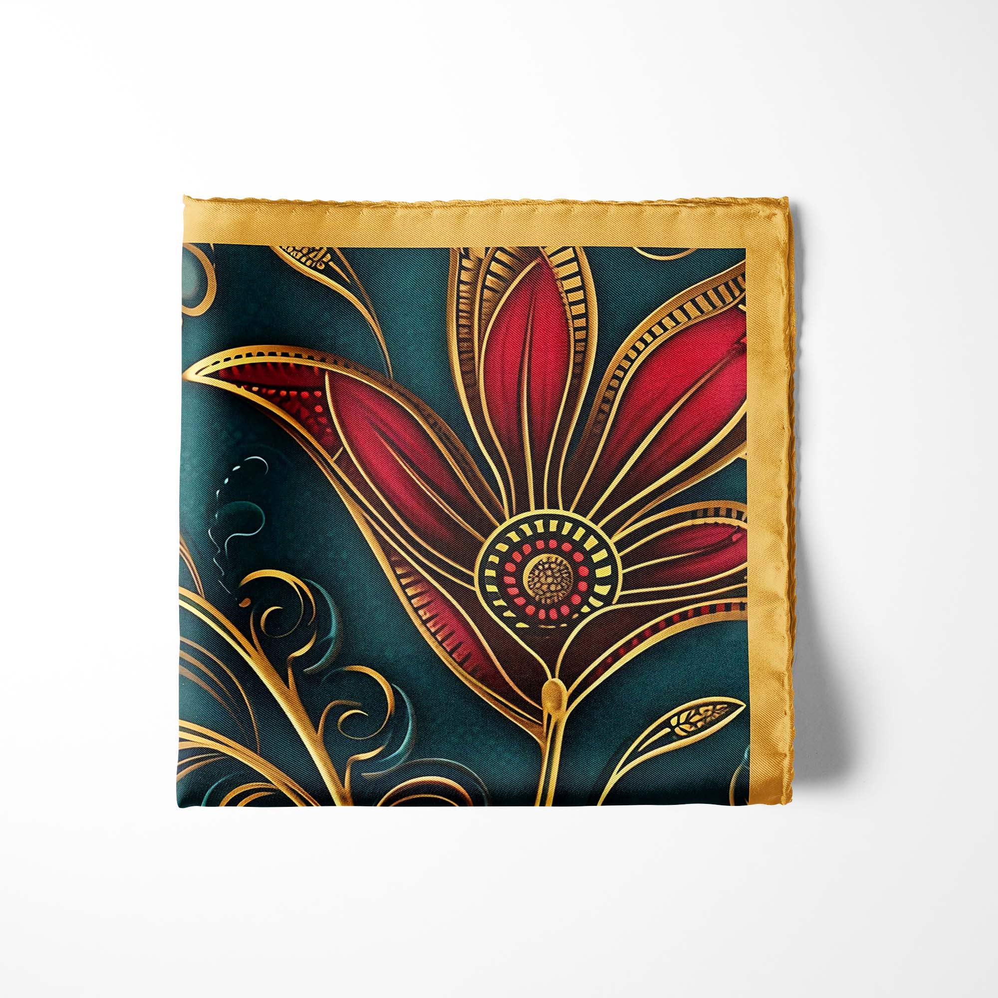 INTRICATE BOHEMIAN SILK POCKET SQUARE