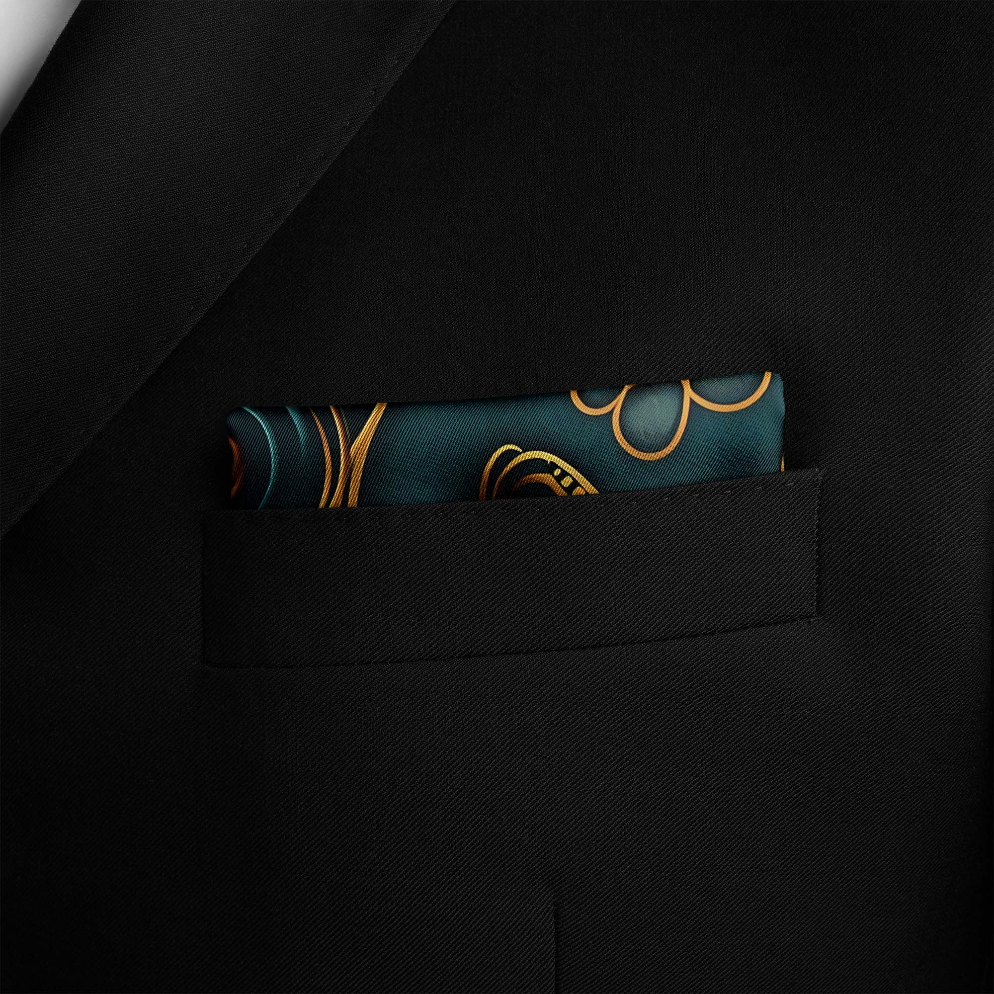 INTRICATE BOHEMIAN SILK POCKET SQUARE