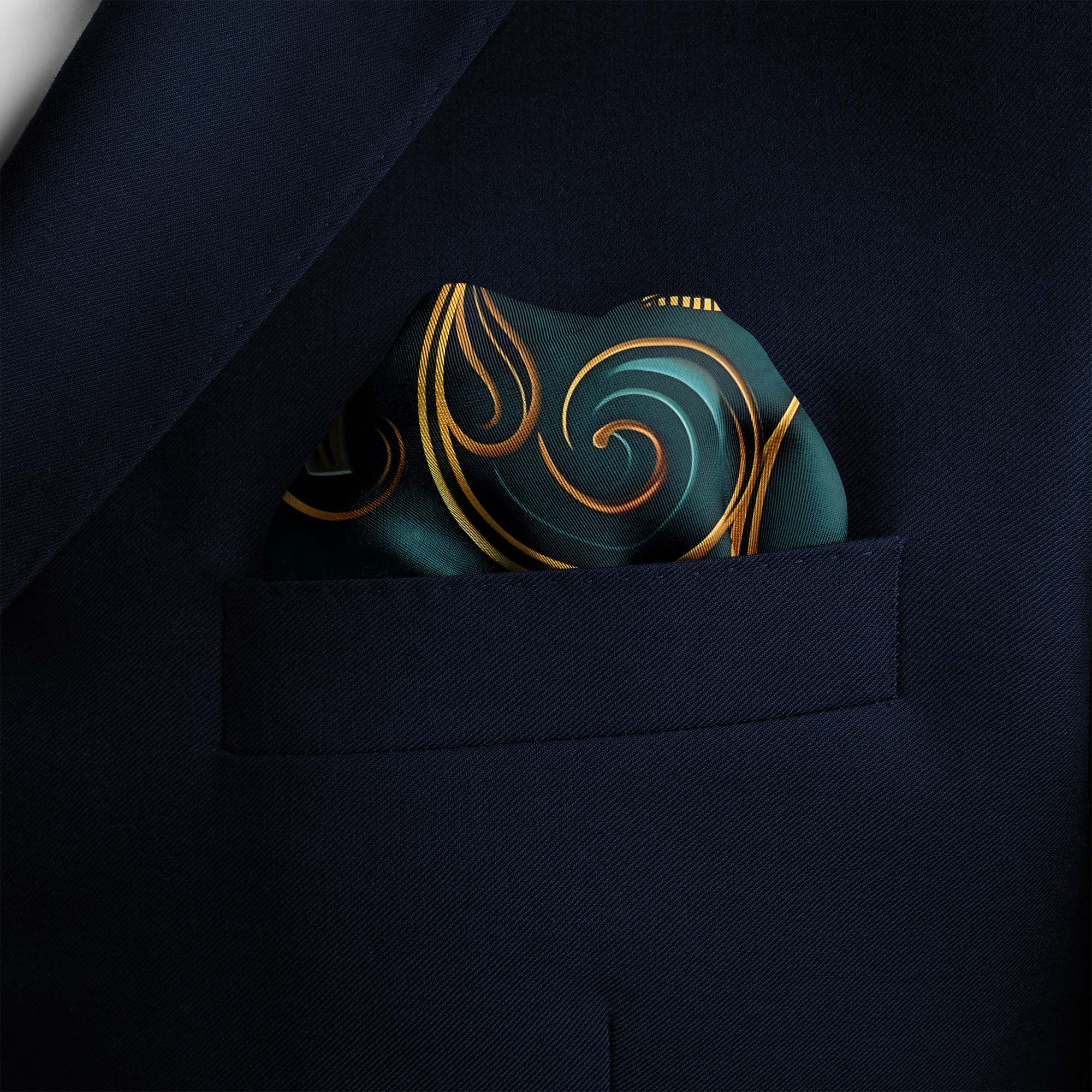 INTRICATE BOHEMIAN SILK POCKET SQUARE