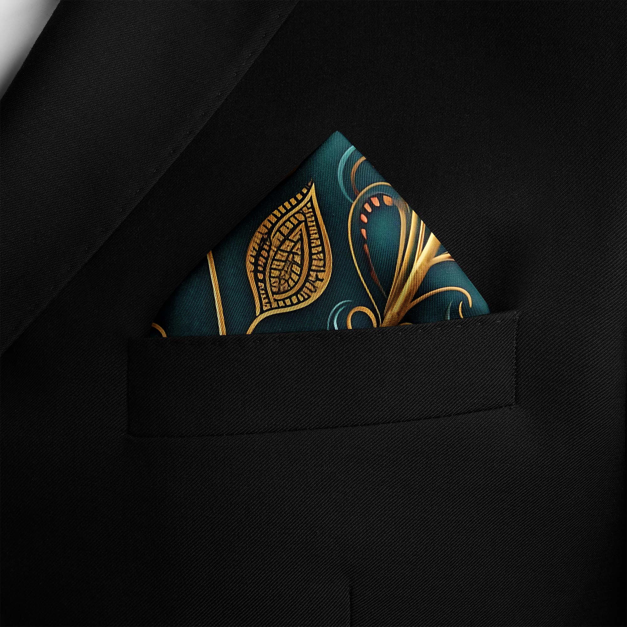 INTRICATE BOHEMIAN SILK POCKET SQUARE