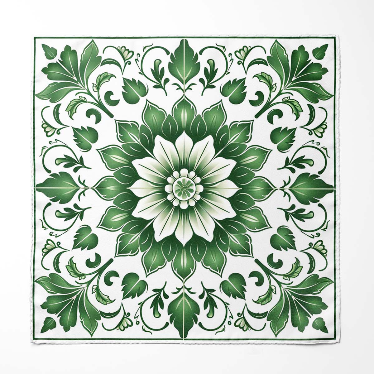 SCANDINAVIAN GREEN MEN SCARF AND POCKET SQUARE SET - PREMIUM COLLECTION