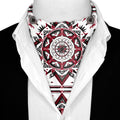 RED ALPANA DESIGNS SILK ASCOT – PREMIUM COLLECTION