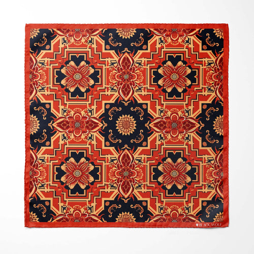 AUTUMN LEAF MEN SCARF AND POCKET SQUARE SET – PREMIUM COLLECTION