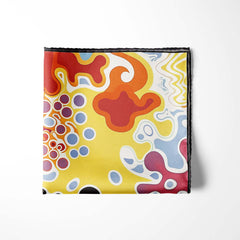 ABSTRACT KEYNOTE SILK POCKET SQUARE