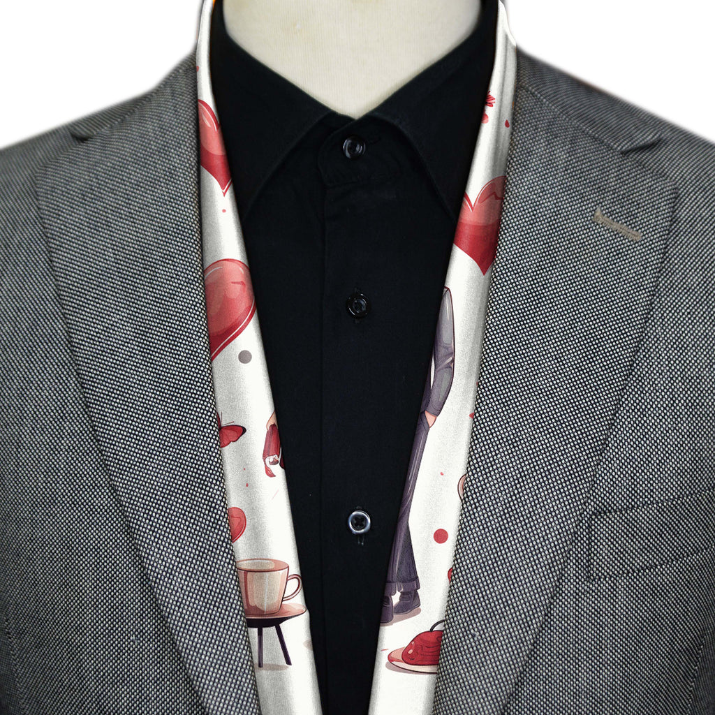 VALENTINE COUPLE LOVE SILK MEN SCARF - PREMIUM COLLECTION