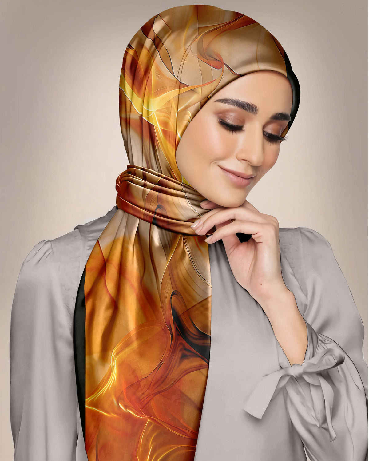 Hijab for Women | Women's Silk Hijab | Black Wolf